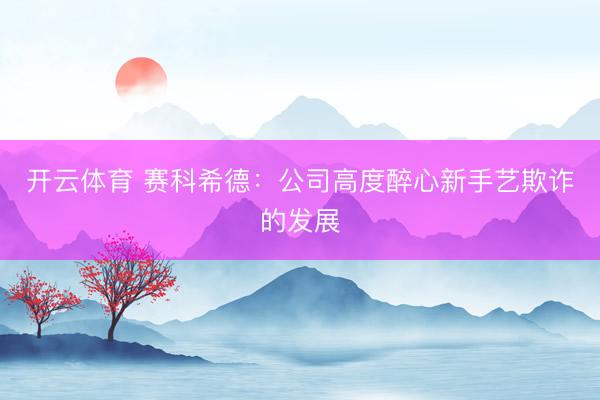开云体育 赛科希德：公司高度醉心新手艺欺诈的发展