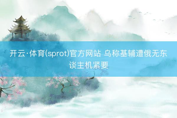 开云·体育(sprot)官方网站 乌称基辅遭俄无东谈主机紧要