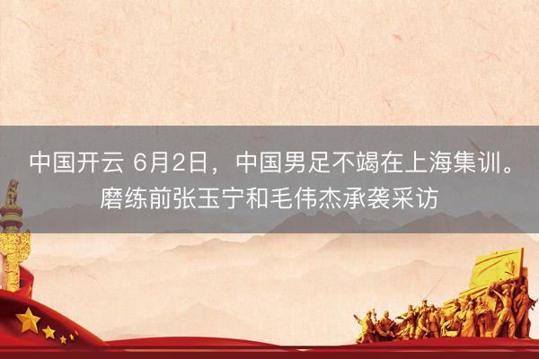 中国开云 6月2日，中国男足不竭在上海集训。磨练前张玉宁和毛伟杰承袭采访
